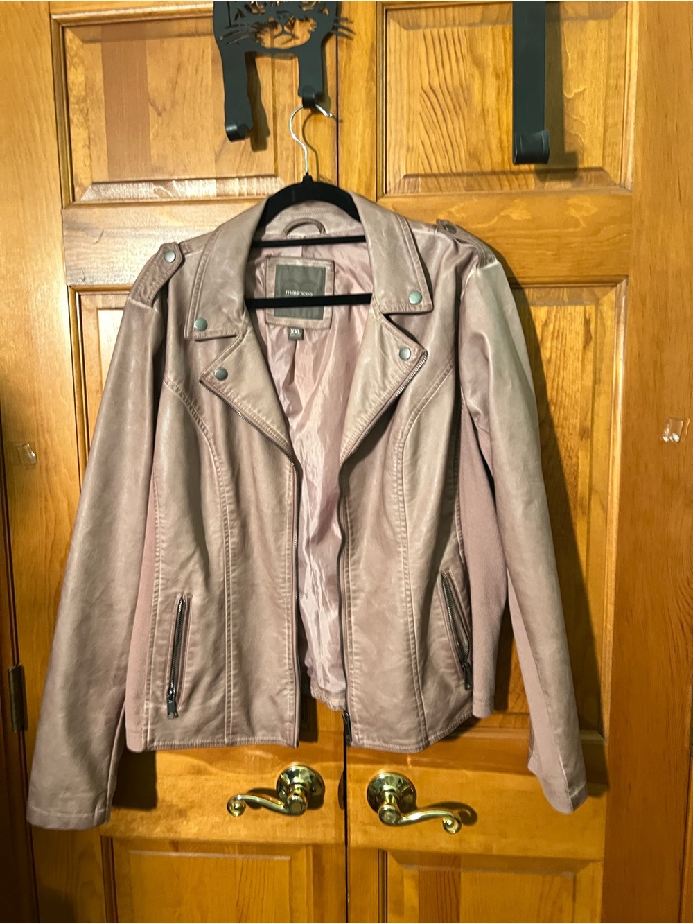 Maurices Mauve Faux Leather Moto Jacket
